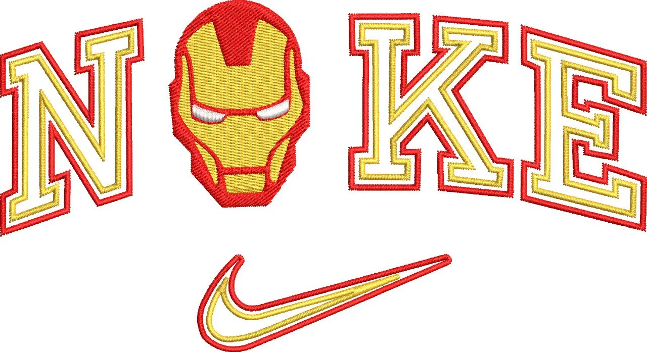 Alternative view of  Iron Man Nike Parody Embroidery 