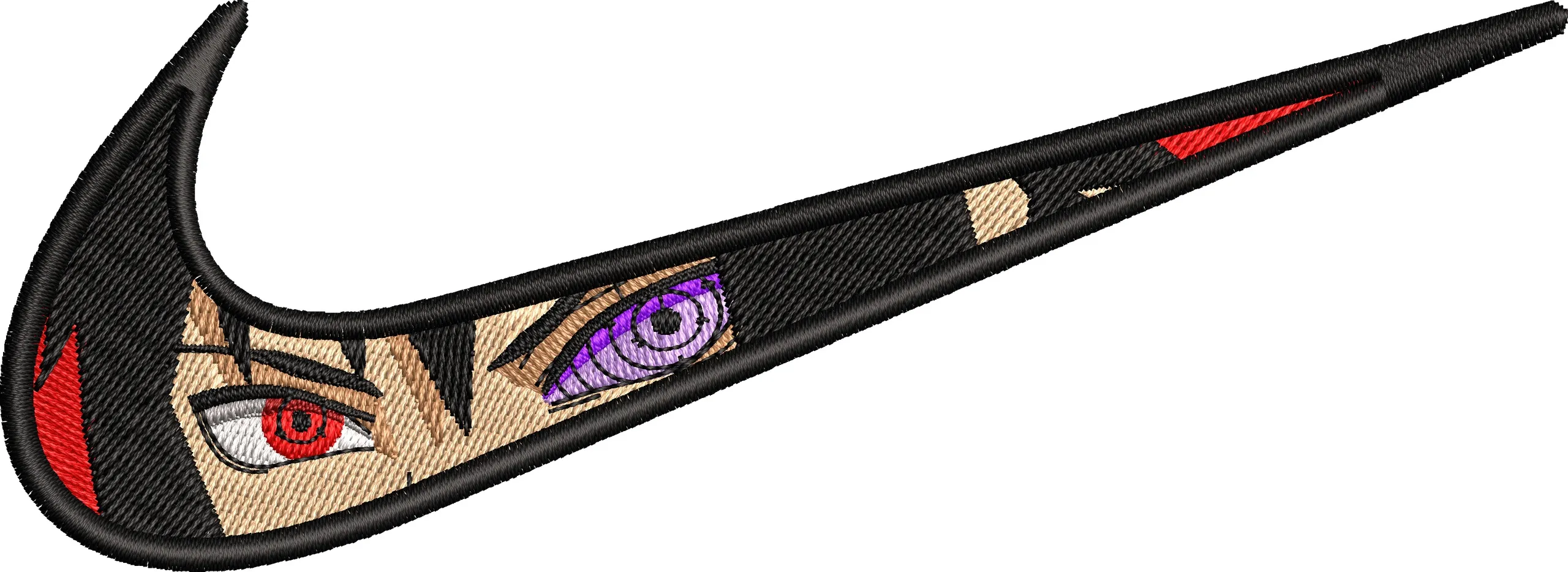 Alternative view of  Itachi Eyes in Nike Swoosh 