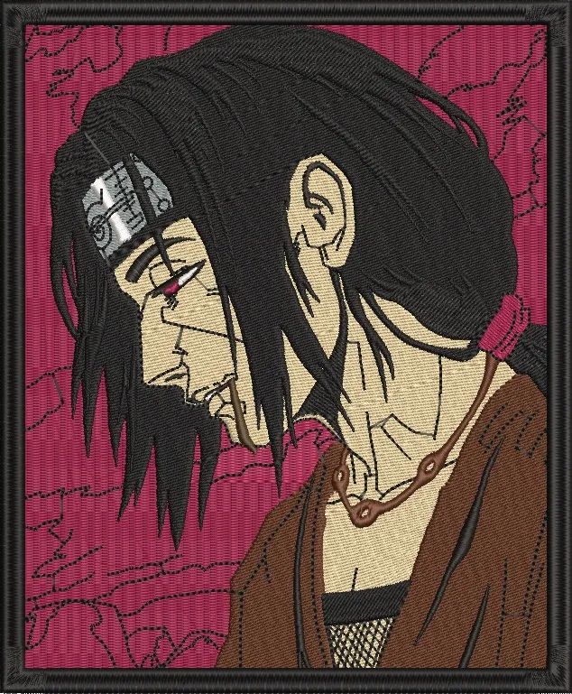 Alternative view of  Itachi Uchiha Side Portrait Embroidery Style 