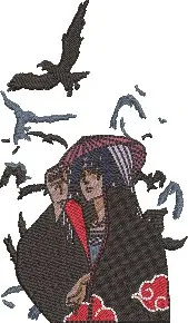 Alternative view of  Itachi Uchiha with Crows and Umbrella 