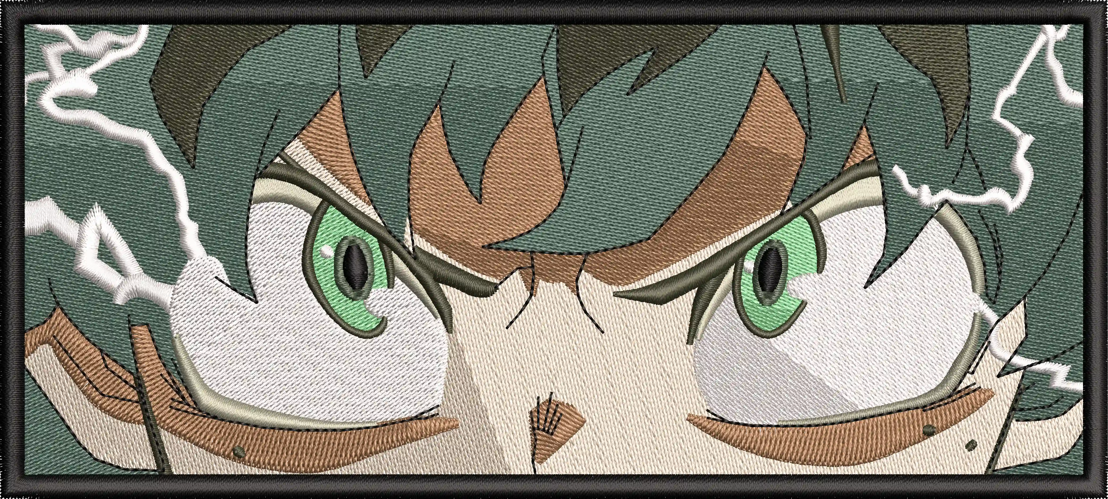 Alternative view of  Izuku Midoriya Intense Eyes with Lightning 