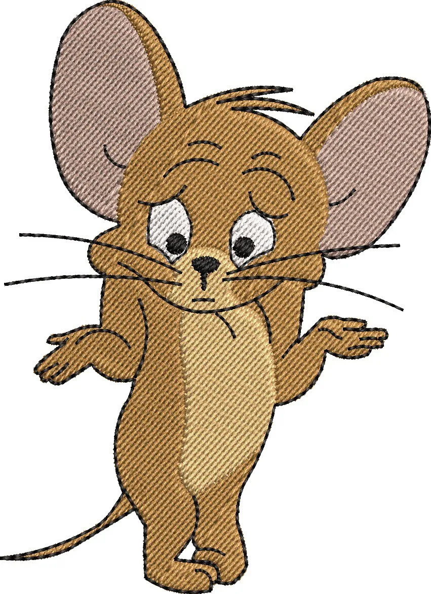 Alternative view of  Jerry Shrugging Embroidery Style 
