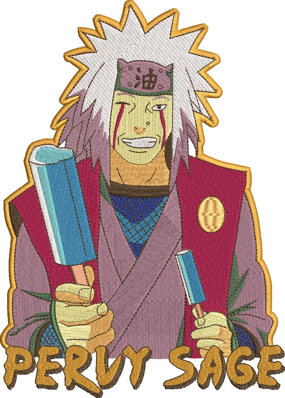 Alternative view of  Jiraiya Pervy Sage with Popsicles Embroidery 