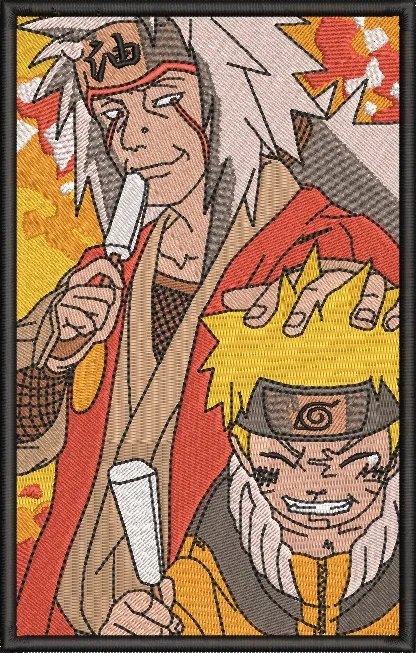 Alternative view of  Jiraiya and Naruto Eating Popsicles 