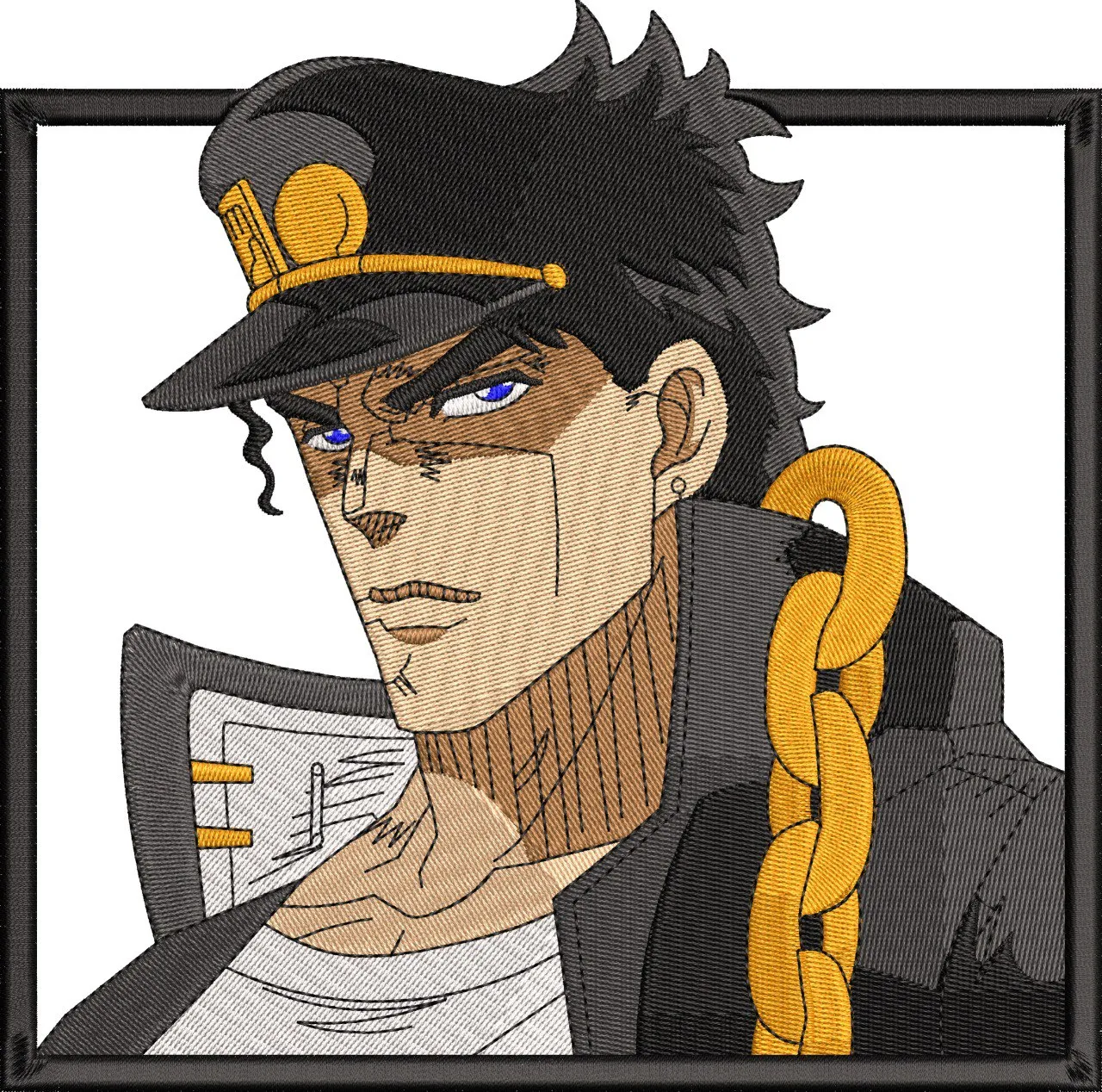 Alternative view of  Jotaro Kujo Portrait Embroidery 
