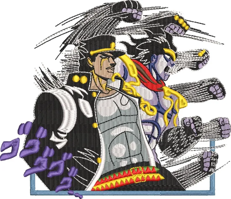 Alternative view of  Jotaro Kujo with Star Platinum Action Pose 