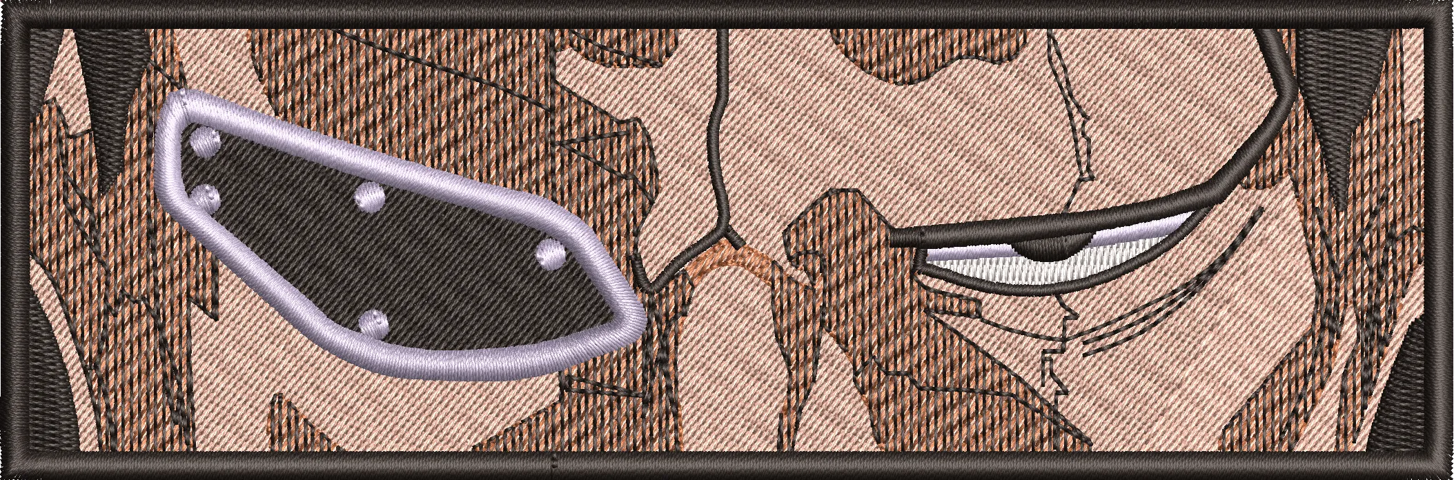 Alternative view of  Kakashi Eye Closeup Embroidery Patch Style 