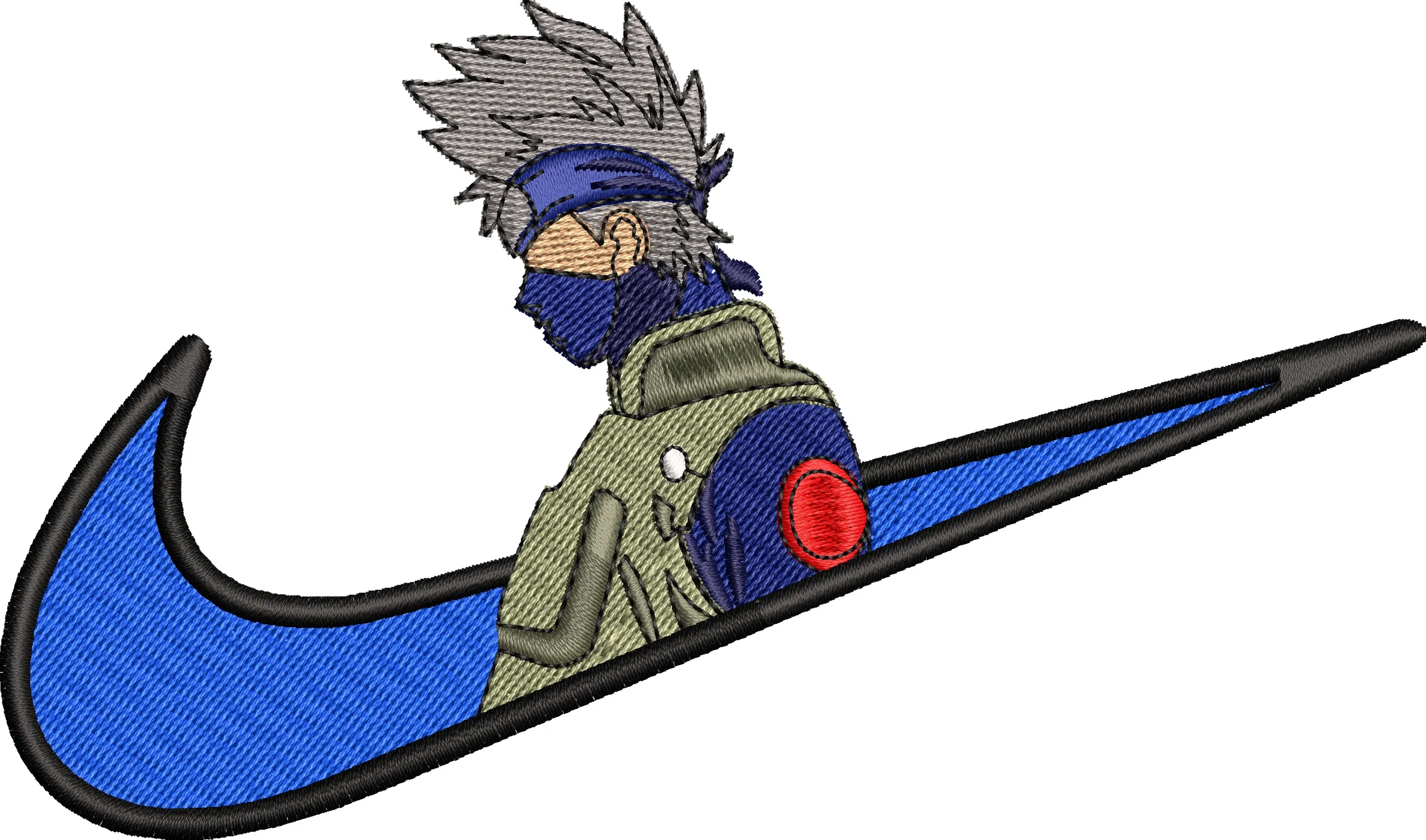 Alternative view of  Kakashi Hatake in Blue Nike Swoosh 
