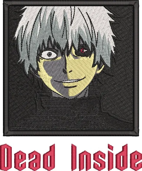 Alternative view of  Kaneki Ken with Dead Inside Text 
