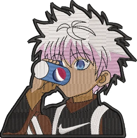 Alternative view of  Killua Zoldyck Drinking Pepsi in Nike Shirt 
