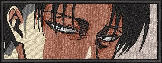 Alternative view of  Levi Ackerman Close Up Rectangular Patch 