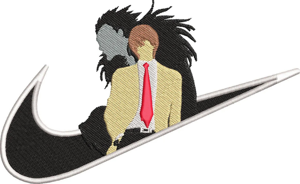Alternative view of  Light Yagami and Ryuk in Nike Swoosh 