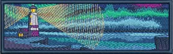 Alternative view of  Lighthouse and Aurora Embroidery 