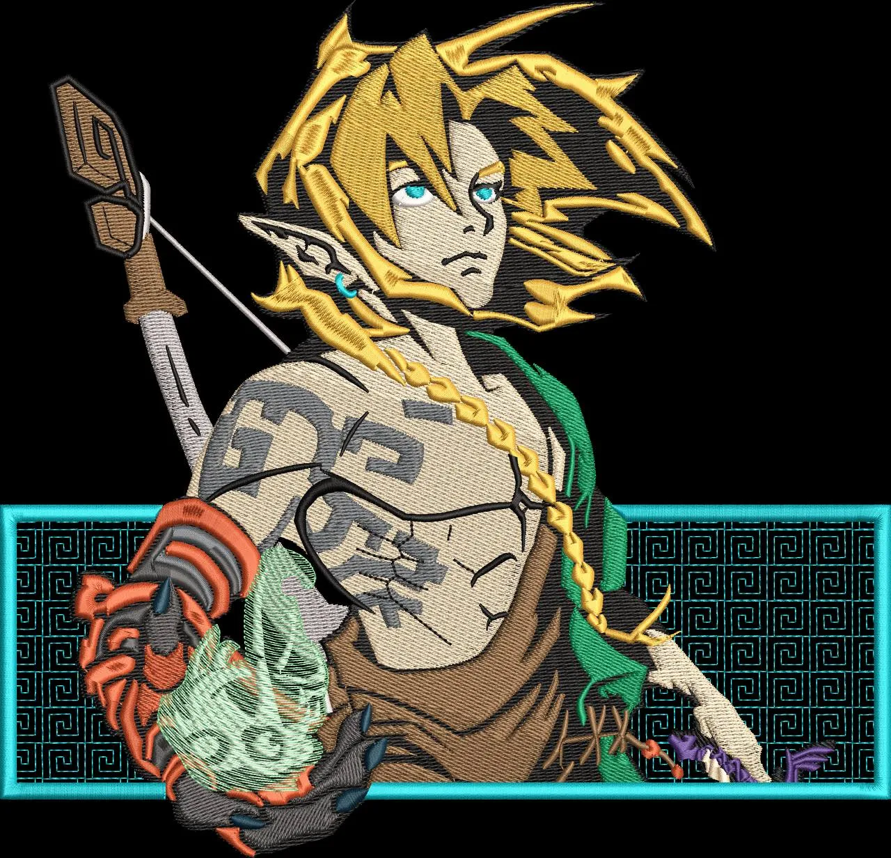 Alternative view of  Link with Glowing Arm and Sword 