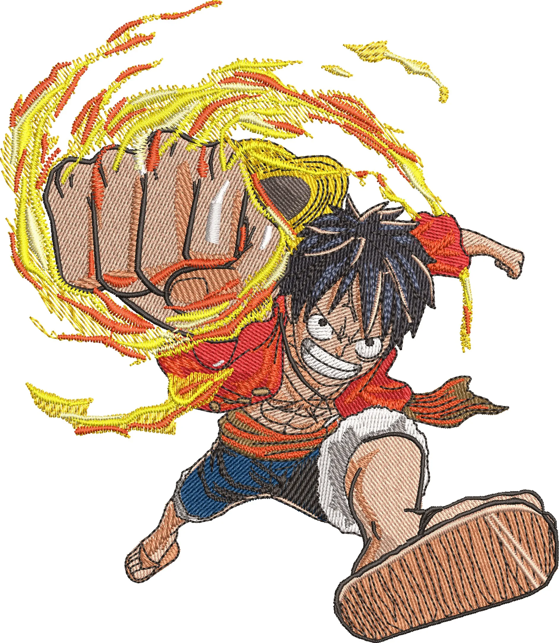 Alternative view of  Luffy Gear Second Flame Fist Embroidery 