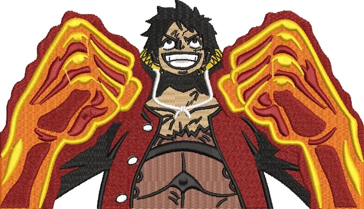 Alternative view of  Luffy Gear Second with Flaming Fists 