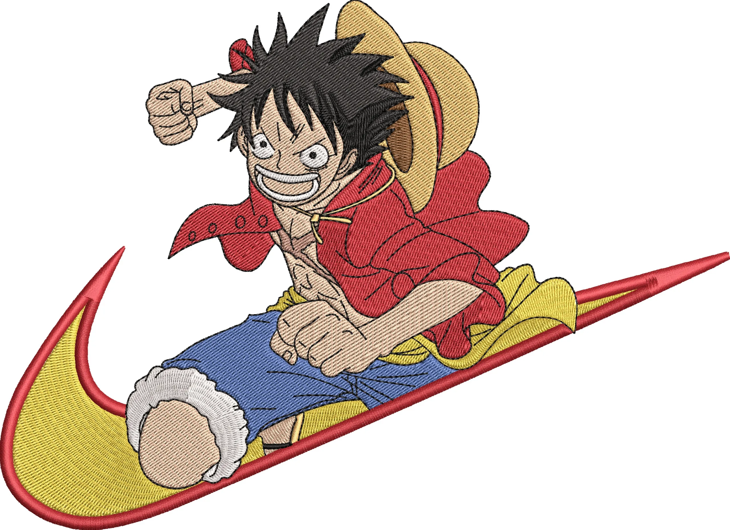 Alternative view of  Luffy Riding Nike Swoosh Embroidery 