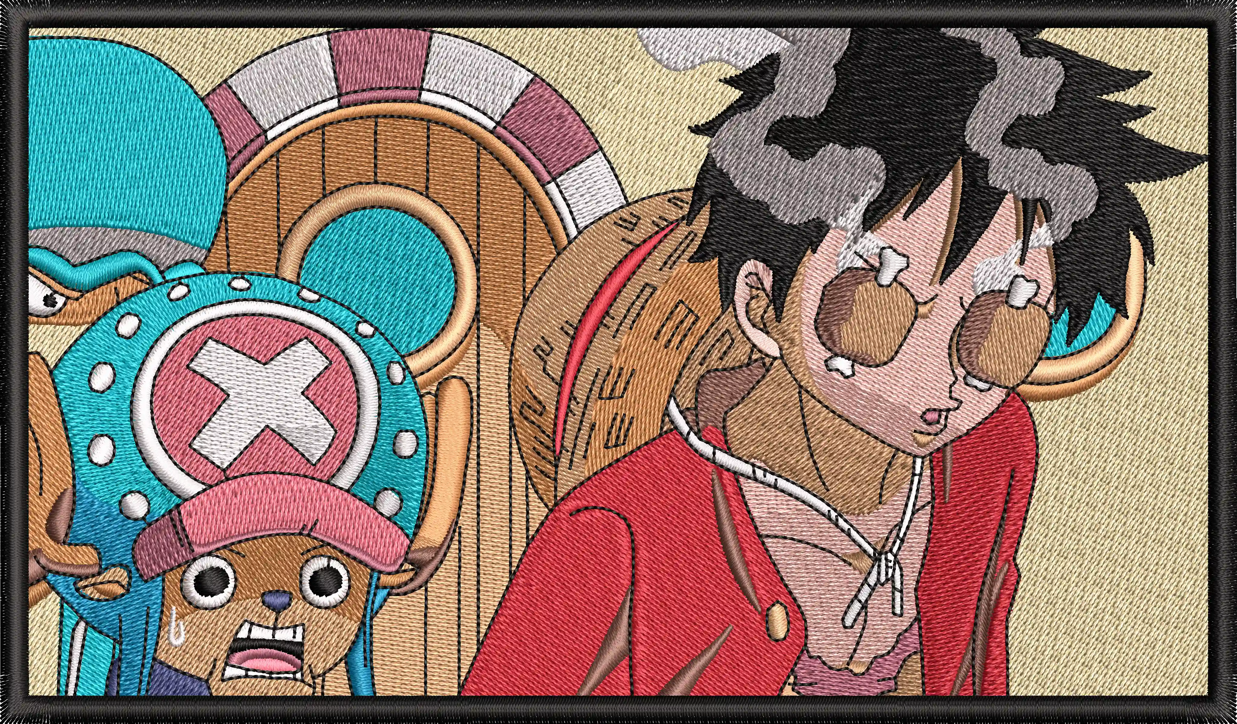 Alternative view of  Luffy and Chopper Embroidered Parody 