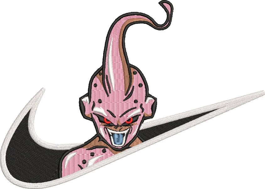 Alternative view of  Majin Buu in Nike Logo 