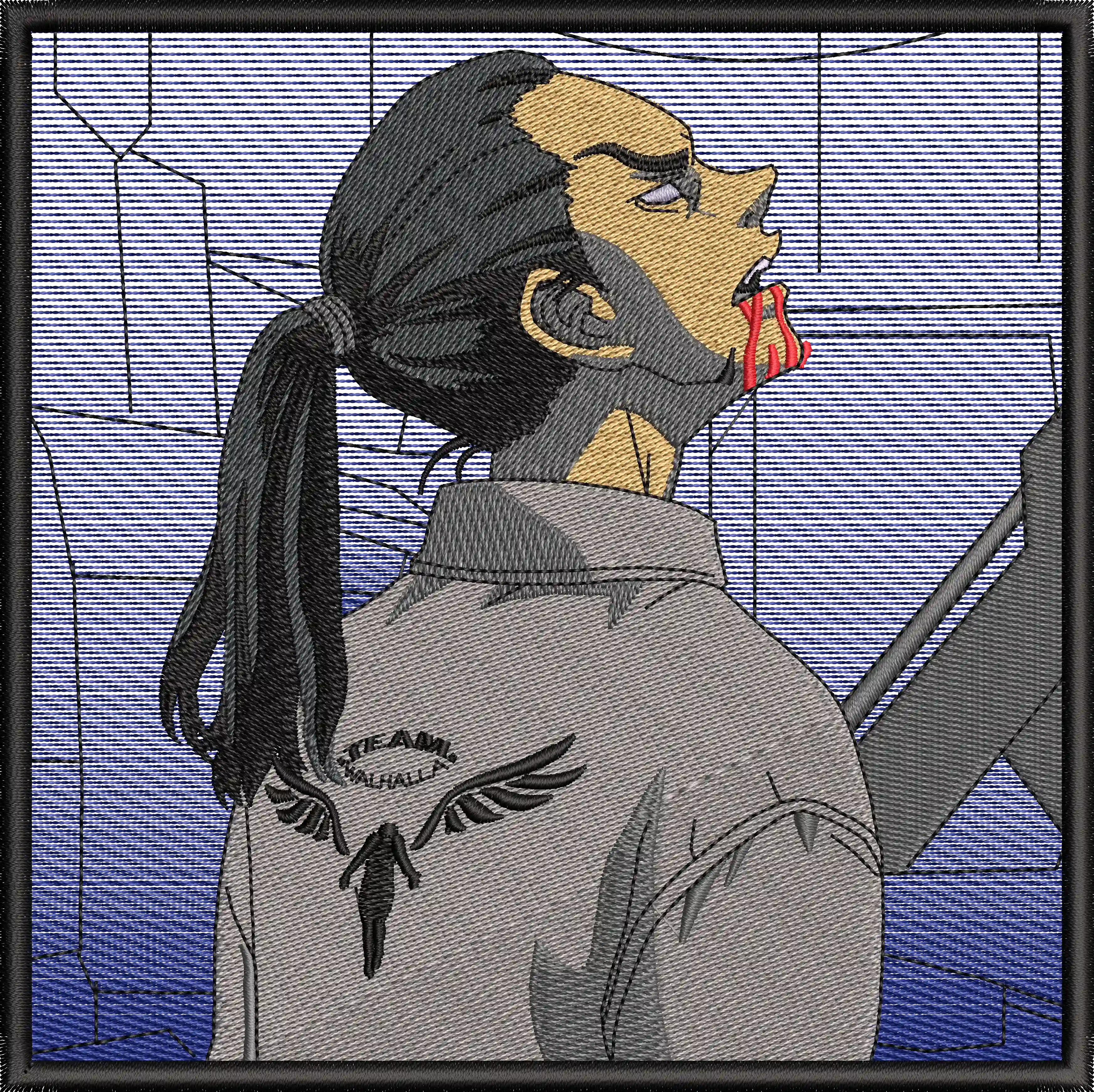 Alternative view of  Manjiro Sano Embroidery Profile with Valhalla Logo 