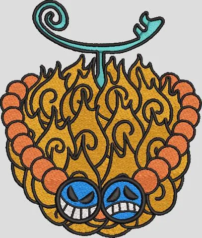 Alternative view of  Mera Mera no Mi One Piece Devil Fruit Embroidery 