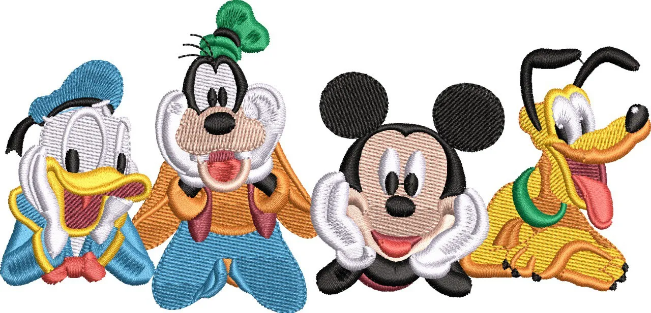 Alternative view of  Mickey Donald Goofy Pluto Embroidery Patch 