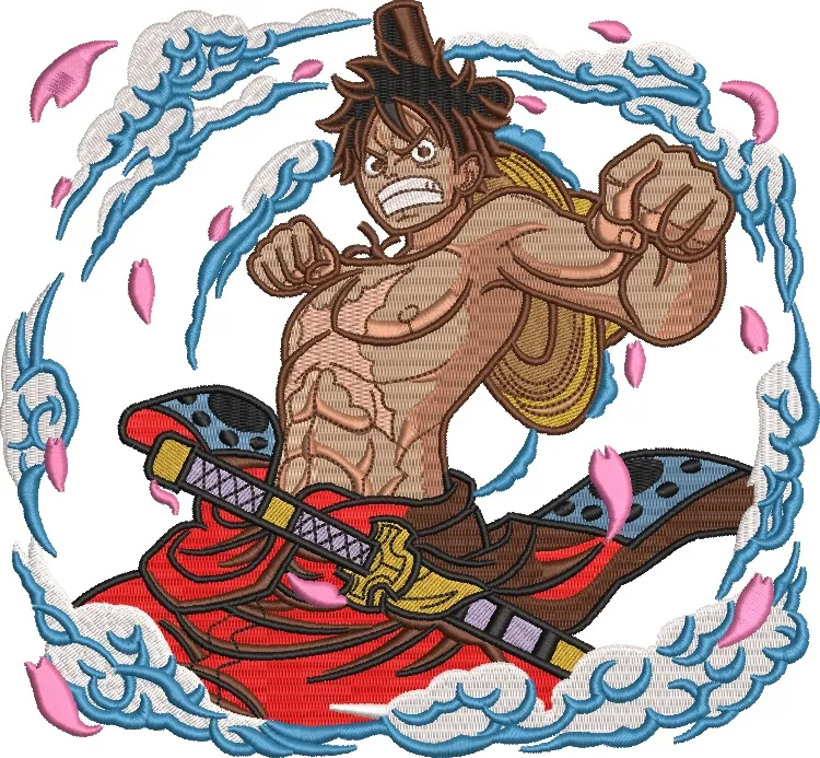 Alternative view of  Monkey D Luffy Wano Arc Embroidered Style 