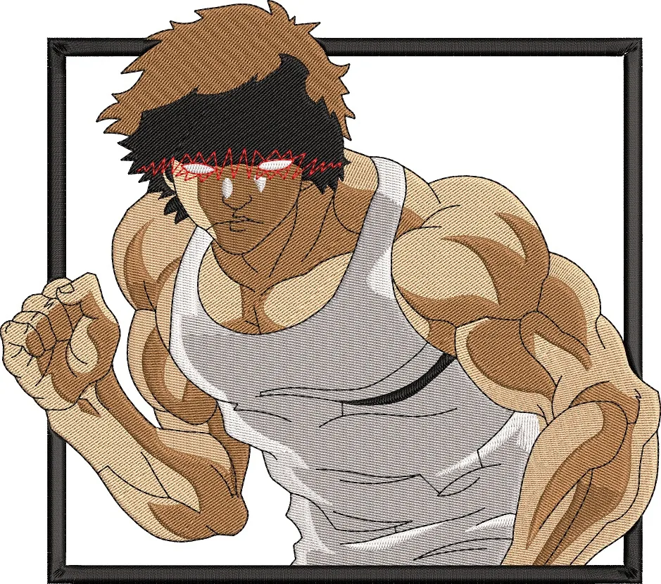 Alternative view of  Muscular Anime Man Tank Top Red Laser Eyes 