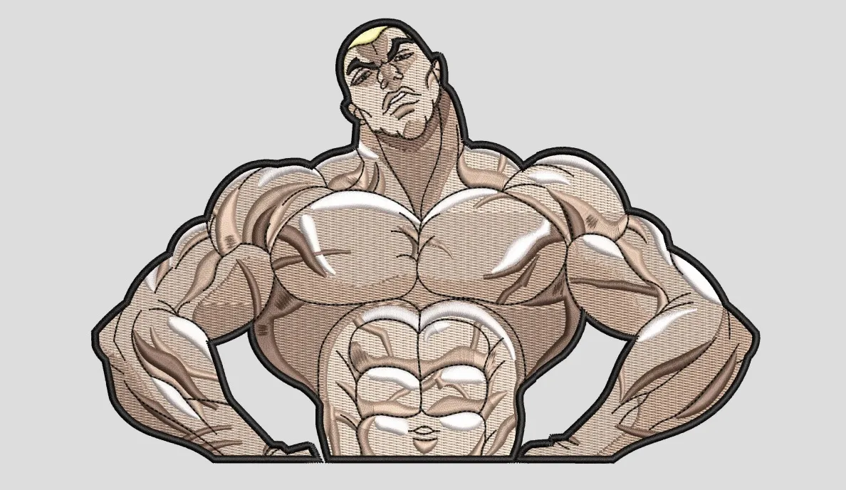 Alternative view of  Muscular Cartoon Man with Confident Pose 