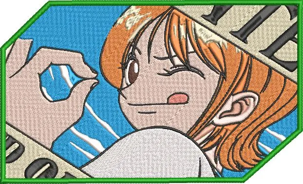 Alternative view of  Nami Winking Wanted Poster Patch Style 