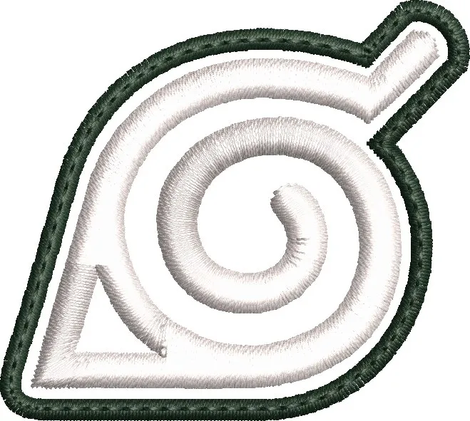 Alternative view of  Naruto Konoha Leaf Village Symbol Embroidery 