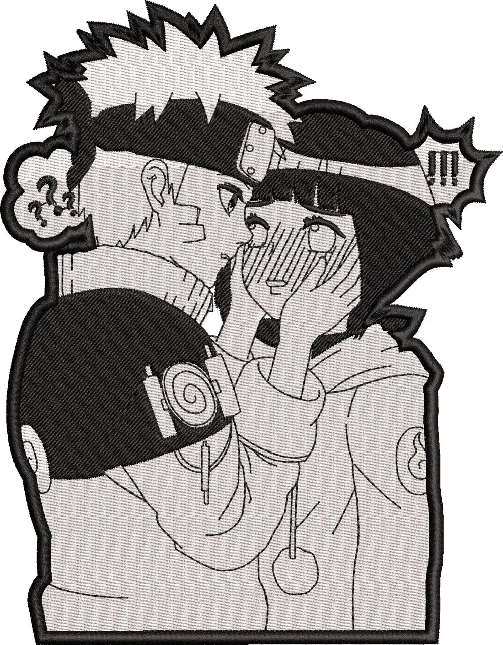 Alternative view of  Naruto and Hinata Blushing Embroidery Patch 