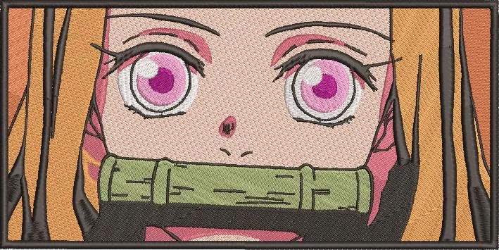 Alternative view of  Nezuko Kamado Close Up Eyes Embroidery Patch 
