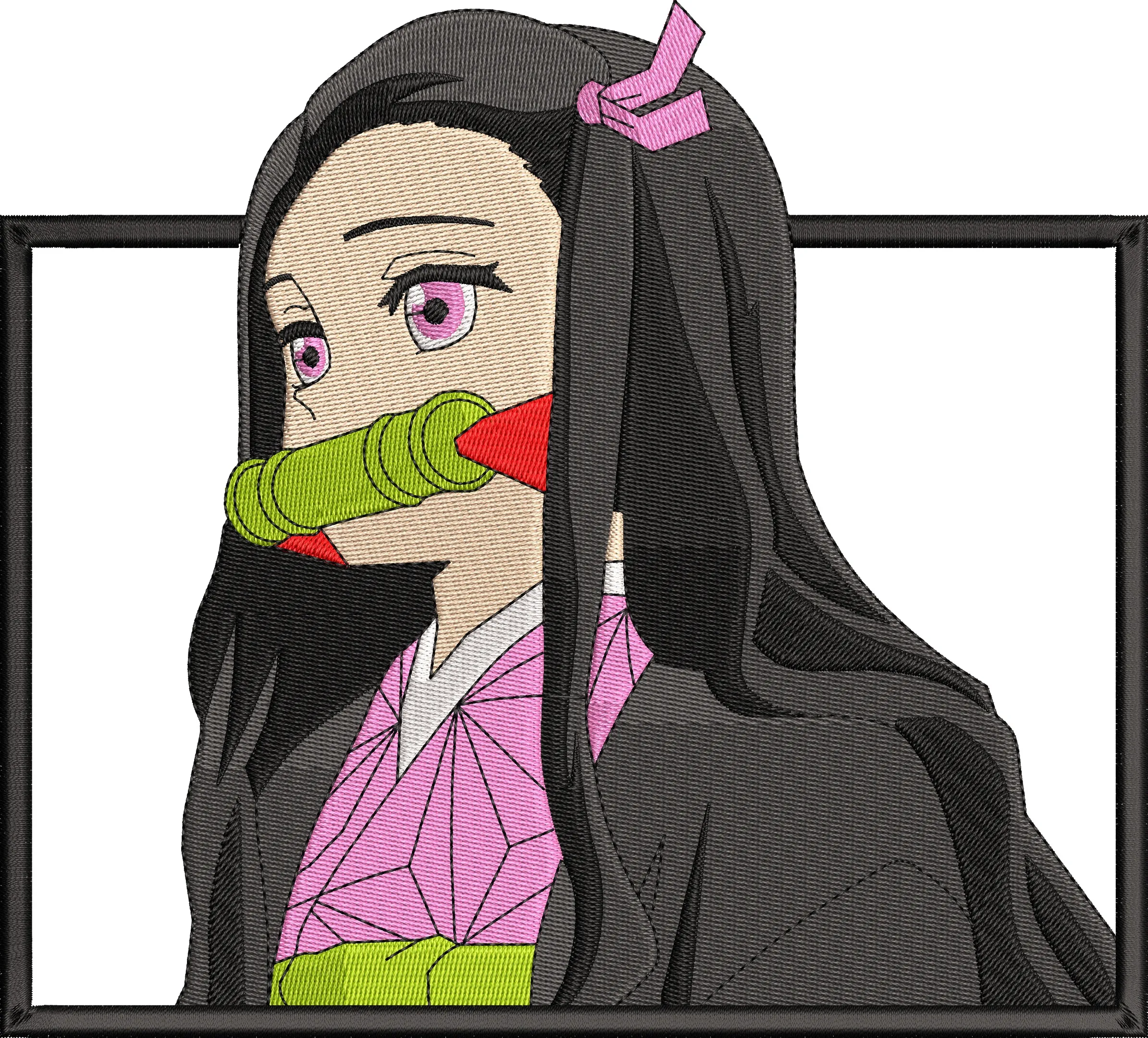 Alternative view of  Nezuko Kamado Embroidered Portrait 