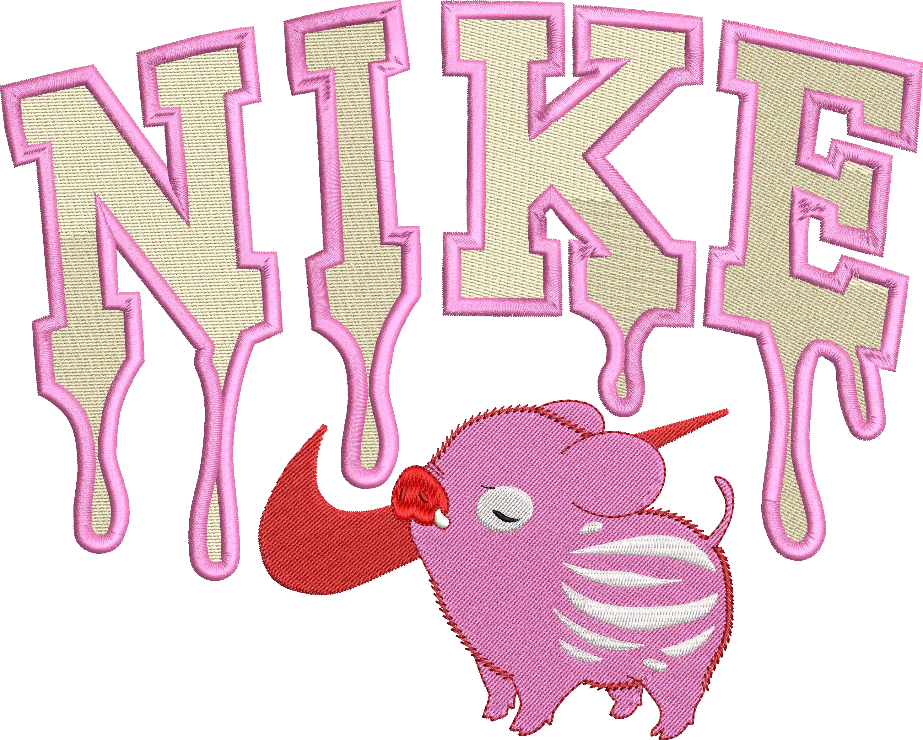 Alternative view of  Nike Dripping Letters with Cute Pink Animal 