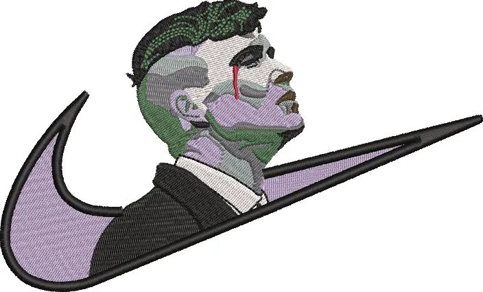 Alternative view of  Nike Logo with Joker Inspired Portrait 