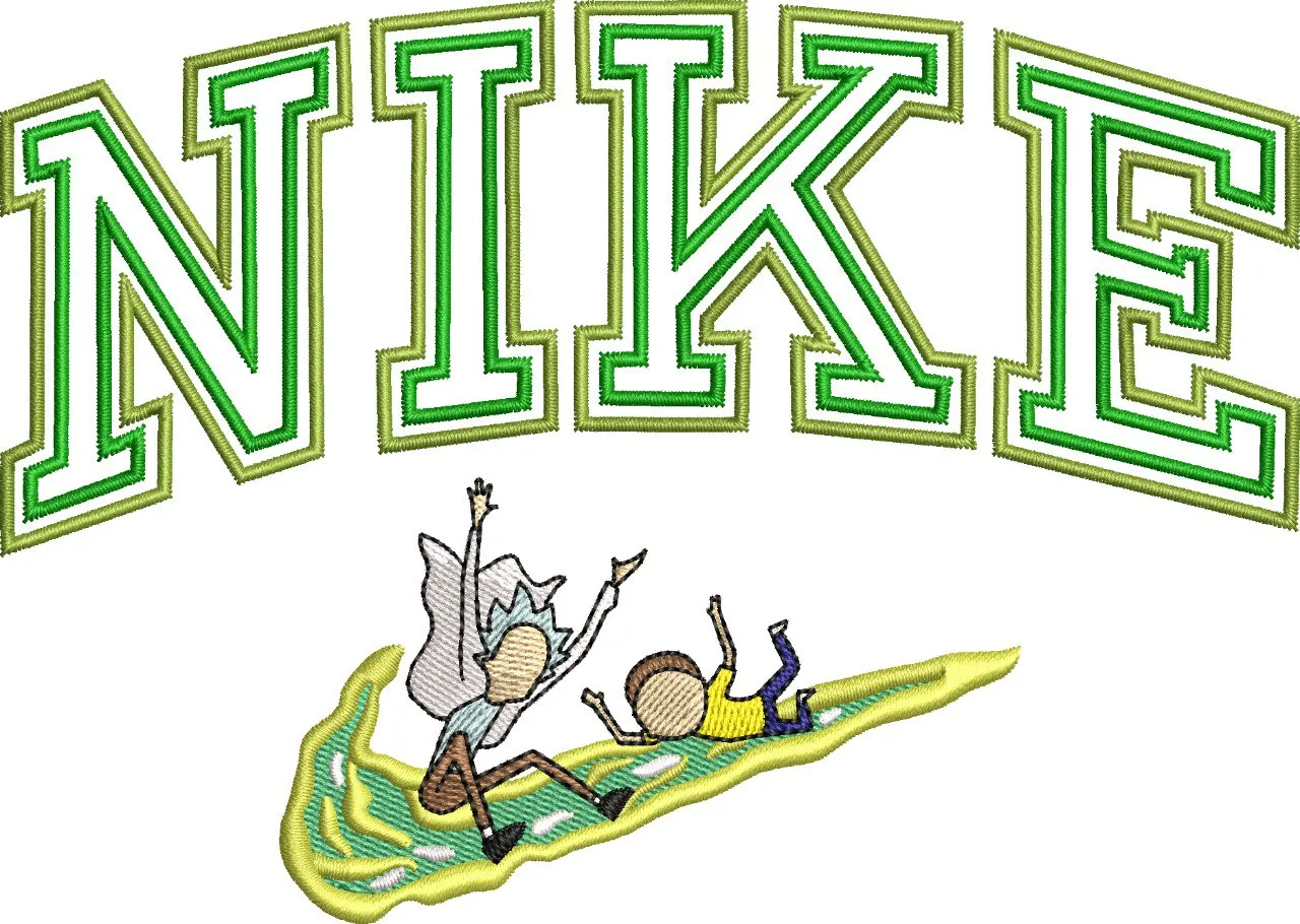 Alternative view of  Nike Logo with Rick and Morty Embroidery 