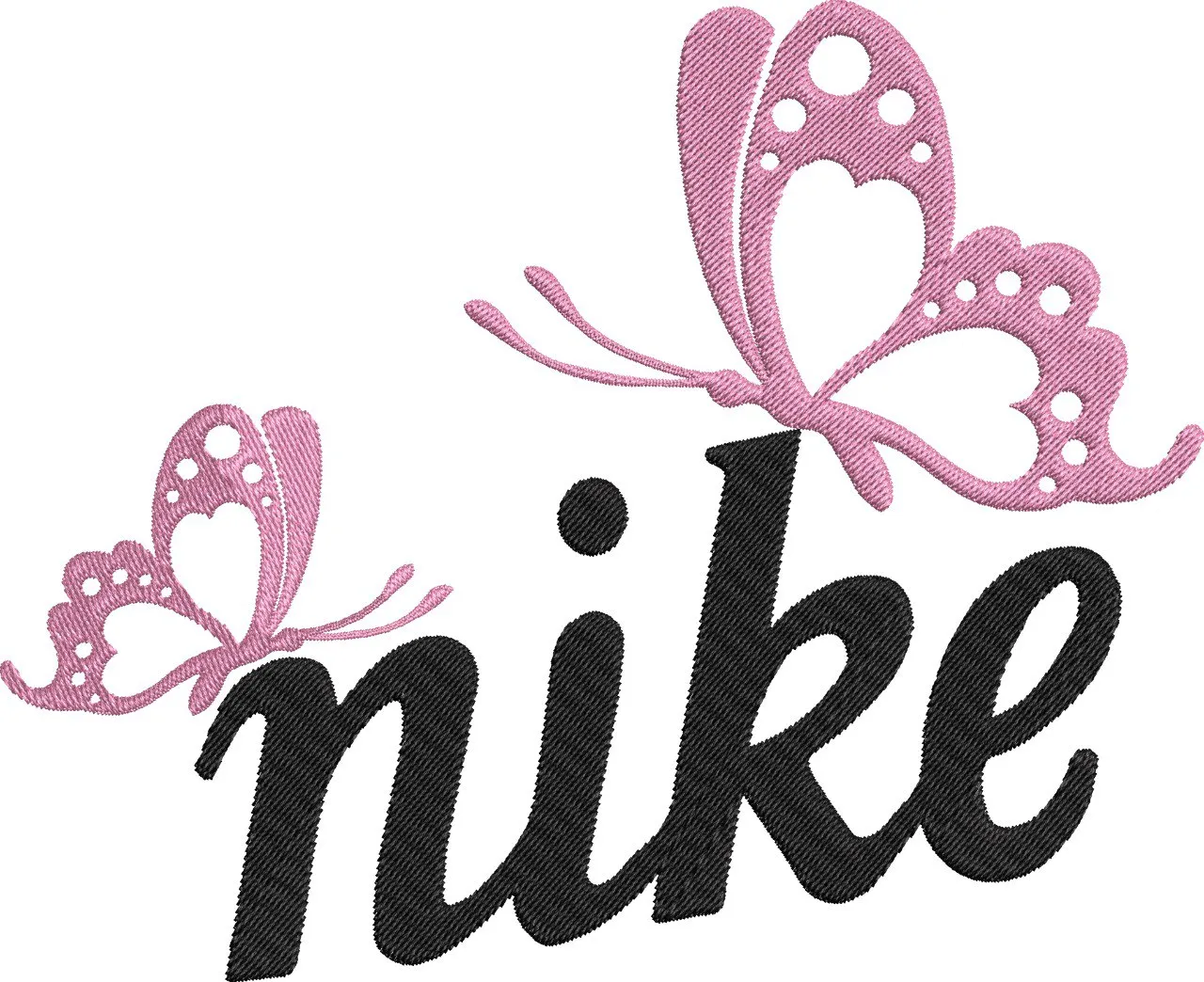 Alternative view of  Nike Script with Pink Butterflies Embroidery 