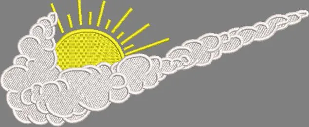 Alternative view of  Nike Swoosh Cloud with Rising Sun 