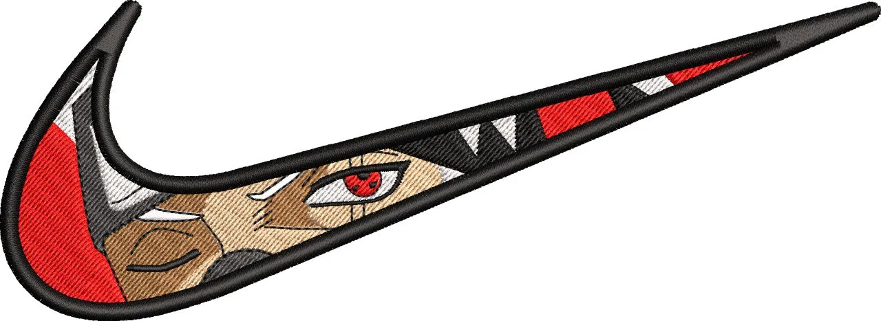 Alternative view of  Nike Swoosh with Anime Sharingan Eye 