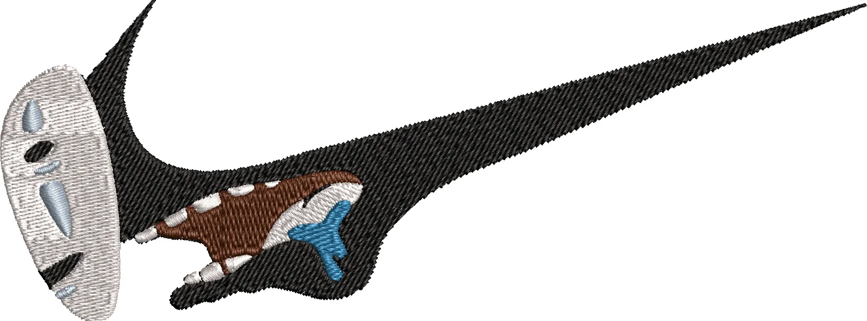 Alternative view of  Nike Swoosh with Shark Mouth Embroidery 