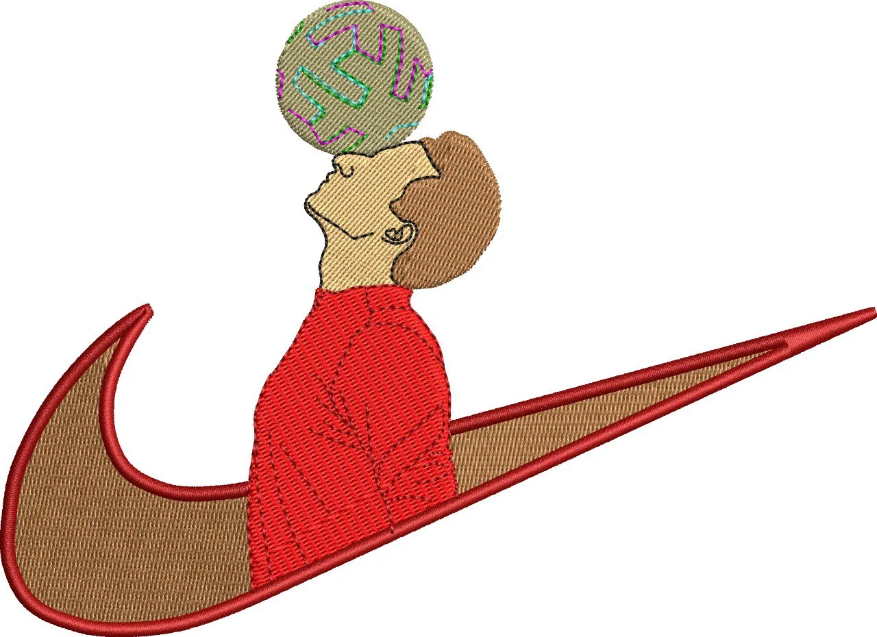 Alternative view of  Nike Swoosh with Soccer Freestyler Embroidery 