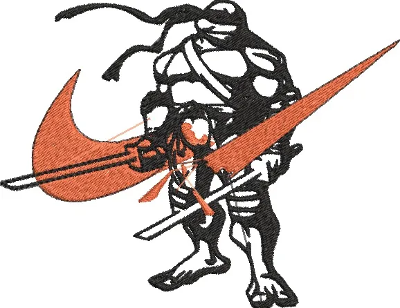 Alternative view of  Ninja Turtle with Nike Swoosh Katana 