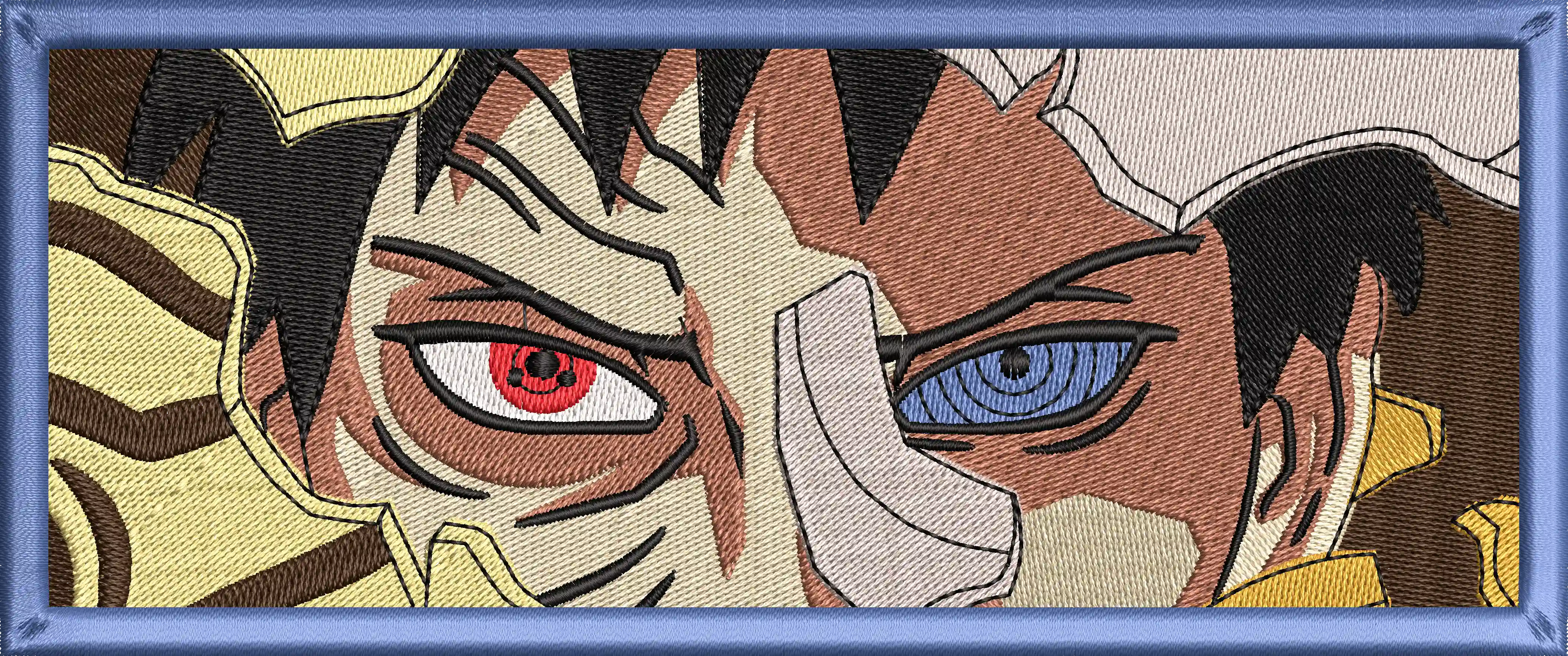Alternative view of  Obito Uchiha and Kakashi Hatake Mangekyou Eyes Closeup 