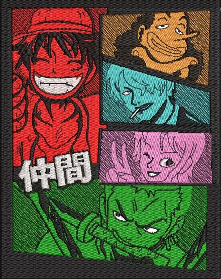 Alternative view of  One Piece Straw Hat Crew Color Blocks 