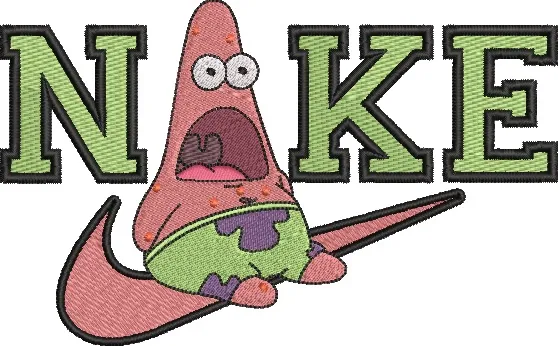 Alternative view of  Patrick Star on Nike Parody Logo 