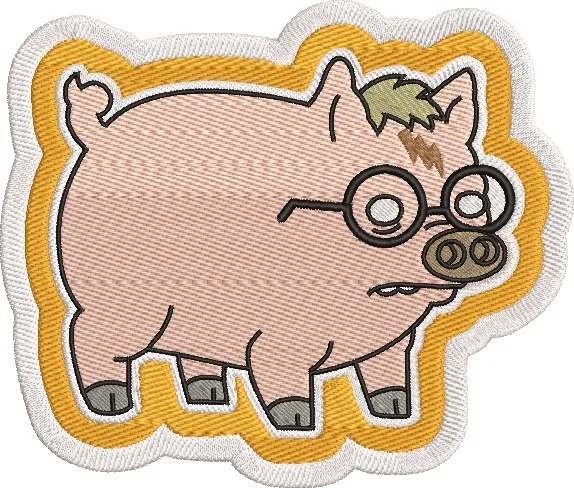 Alternative view of  Pig Dressed as Harry Potter Patch 