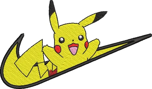 Alternative view of  Pikachu in Nike Swoosh 