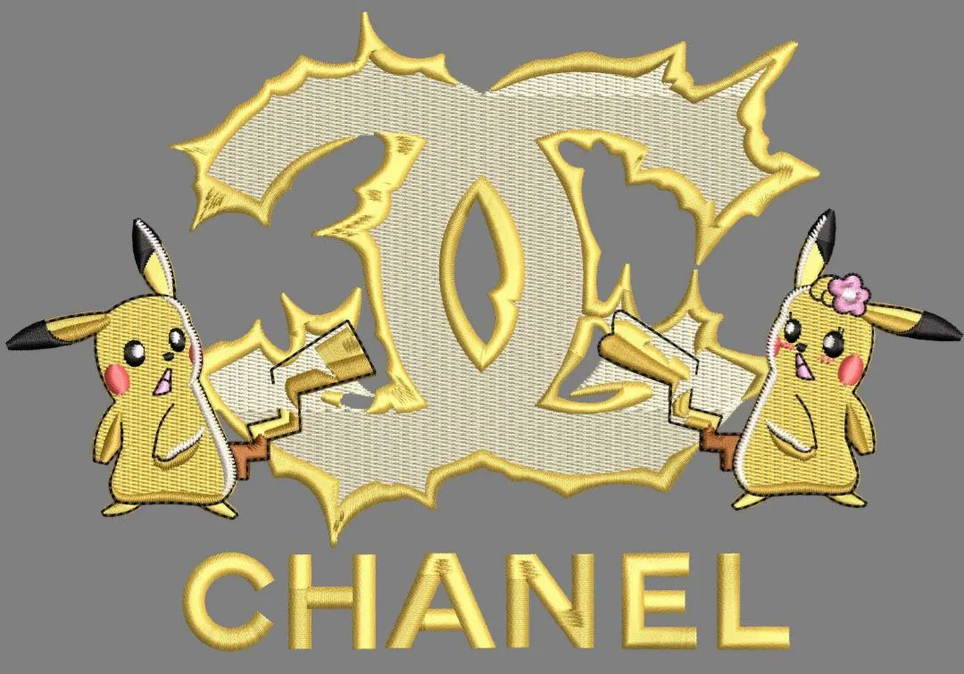 Alternative view of  Pikachu with Chanel Logo Embroidery 