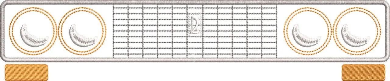 Alternative view of  Ping Pong Table Embroidery Design 